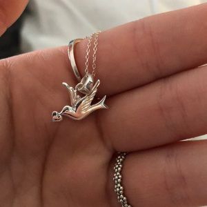 Silver love necklace